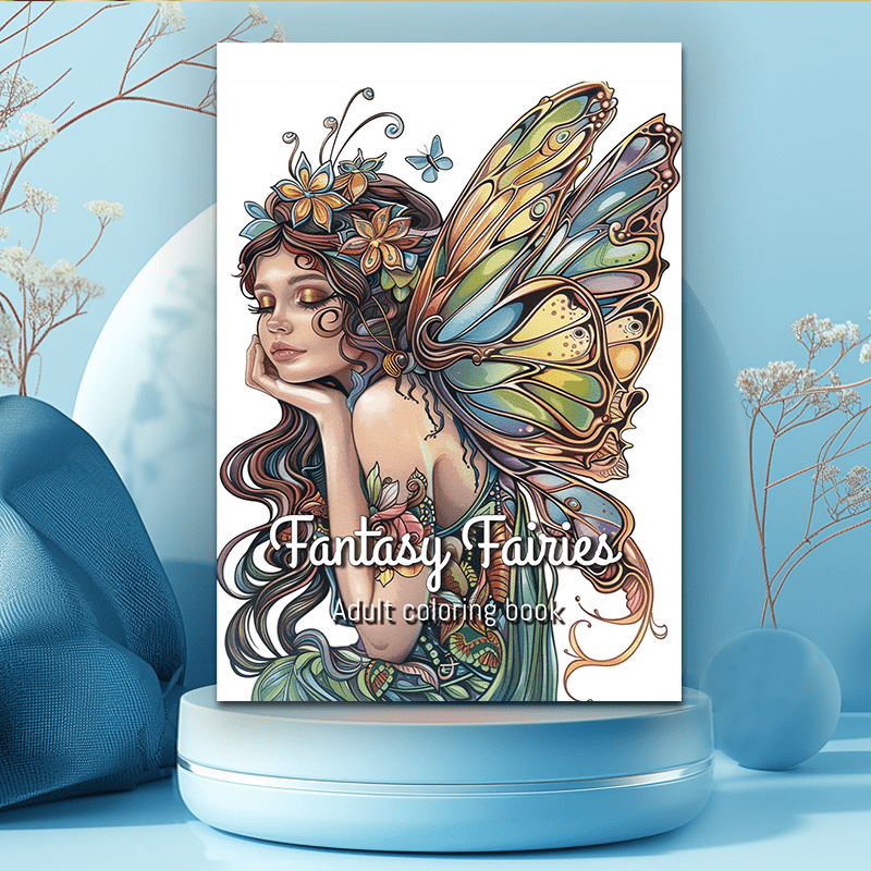 Fantasy Fairy Adult Coloring Book Emotional Release Valenti