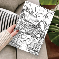 Rustic Farm Coloring Book 22 Pages 29x20cm Stress Relief Complex Patterns