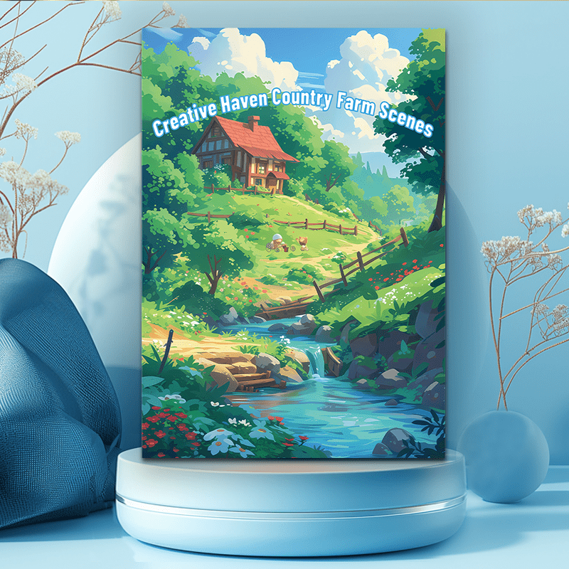 Rustic Farm Coloring Book 22 Pages 29x20cm Stress Relief Complex Patterns
