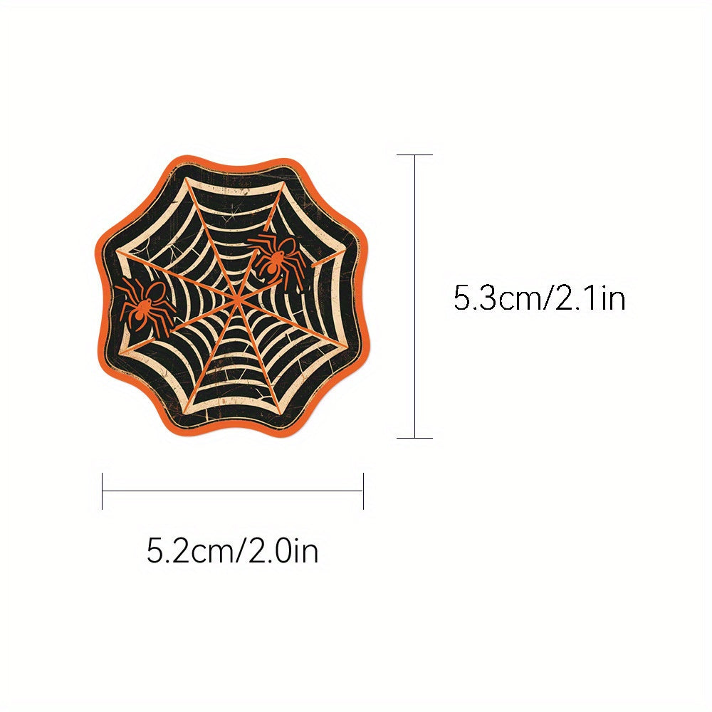 50pcs Vintage Halloween Vinyl Decals Waterproof Reusable Adhesives