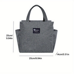 Large Insulated Lunch Cooler Bag Waterproof Oxford Fabric Zipper Closure