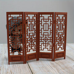 12pt Mini Ancient Style Screen Divider Dollhouse Decoration