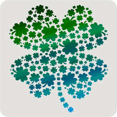 Reusable Plastic Drawing Stencil Clover Pattern 300x300mm