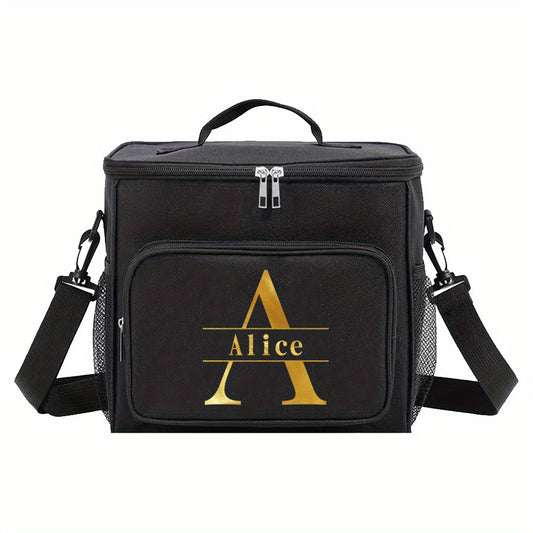 Canvas Insulated Lunch Cooler Bag Adjustable Strap Waterproof Portable