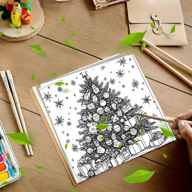 Deluxe Christmas Tree Paint By Number Coloring Book 22 Page