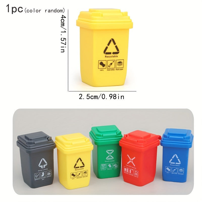 Dollhouse Trash Cans with Removable Lids - Play House Decor and Accessories
