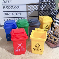 Dollhouse Trash Cans with Removable Lids - Play House Decor and Accessories