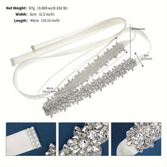 Rhinestone Bridal Belt Wedding Dress Waist Accessory