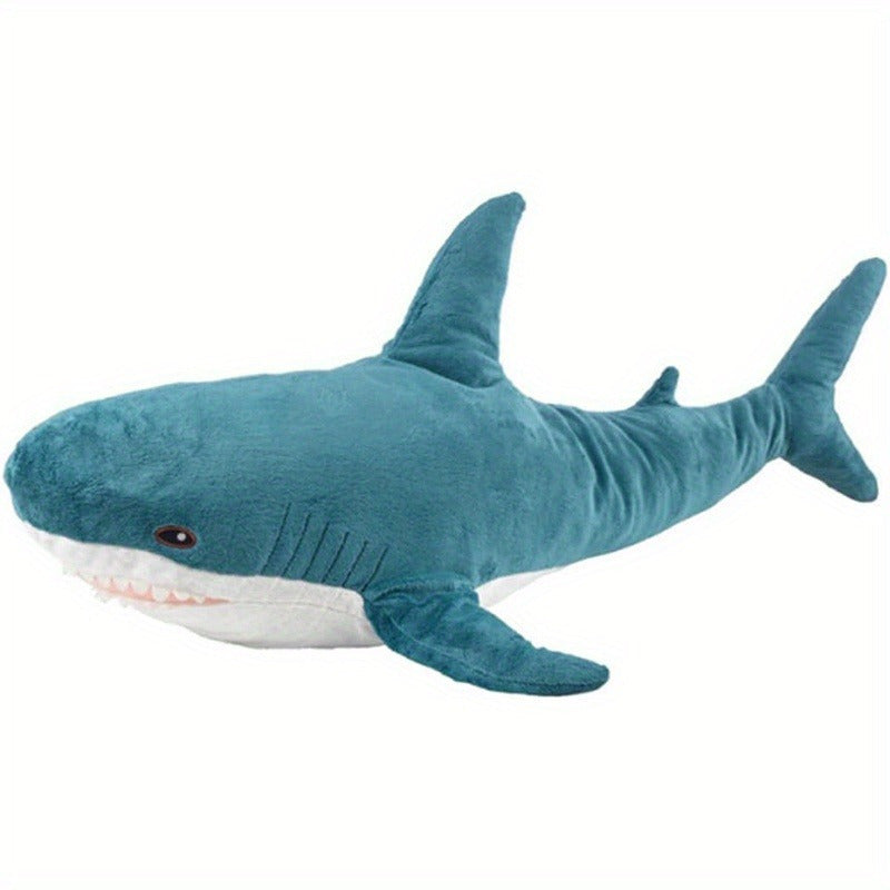 XL Plush Shark Stuffed Animal Soft Fabric Grey/Pink