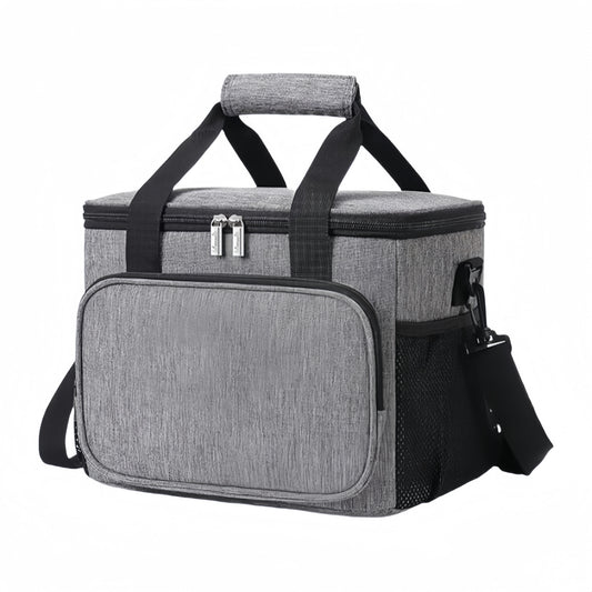 15L Insulated Lunch Bag Adjustable Strap Waterproof Oxford Cloth Cooler