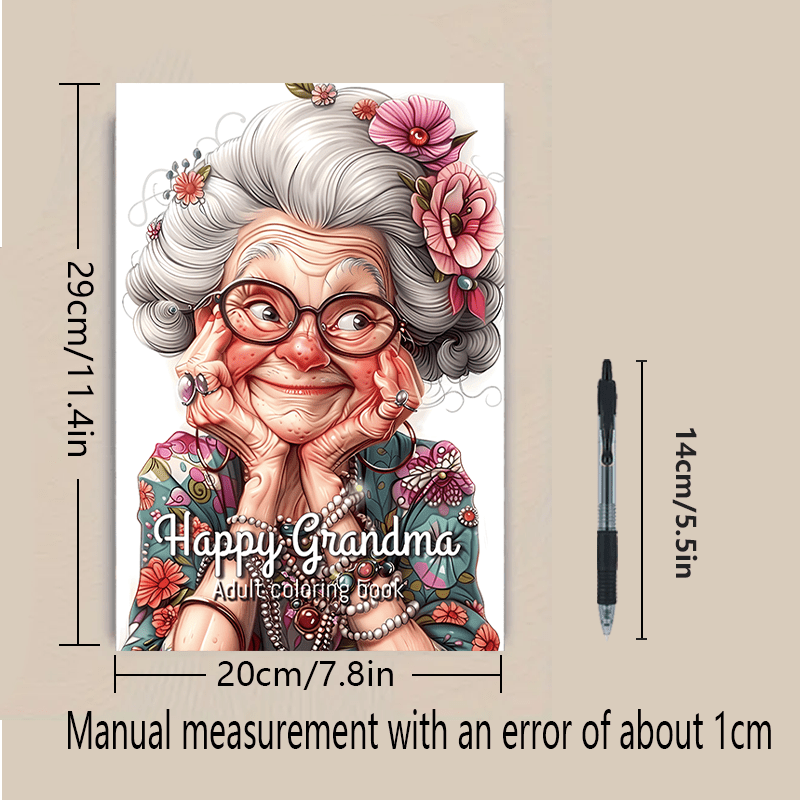 Happy Grandma Coloring Book Deluxe Edition - 22 Pages