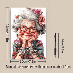 Happy Grandma Coloring Book Deluxe Edition - 22 Pages
