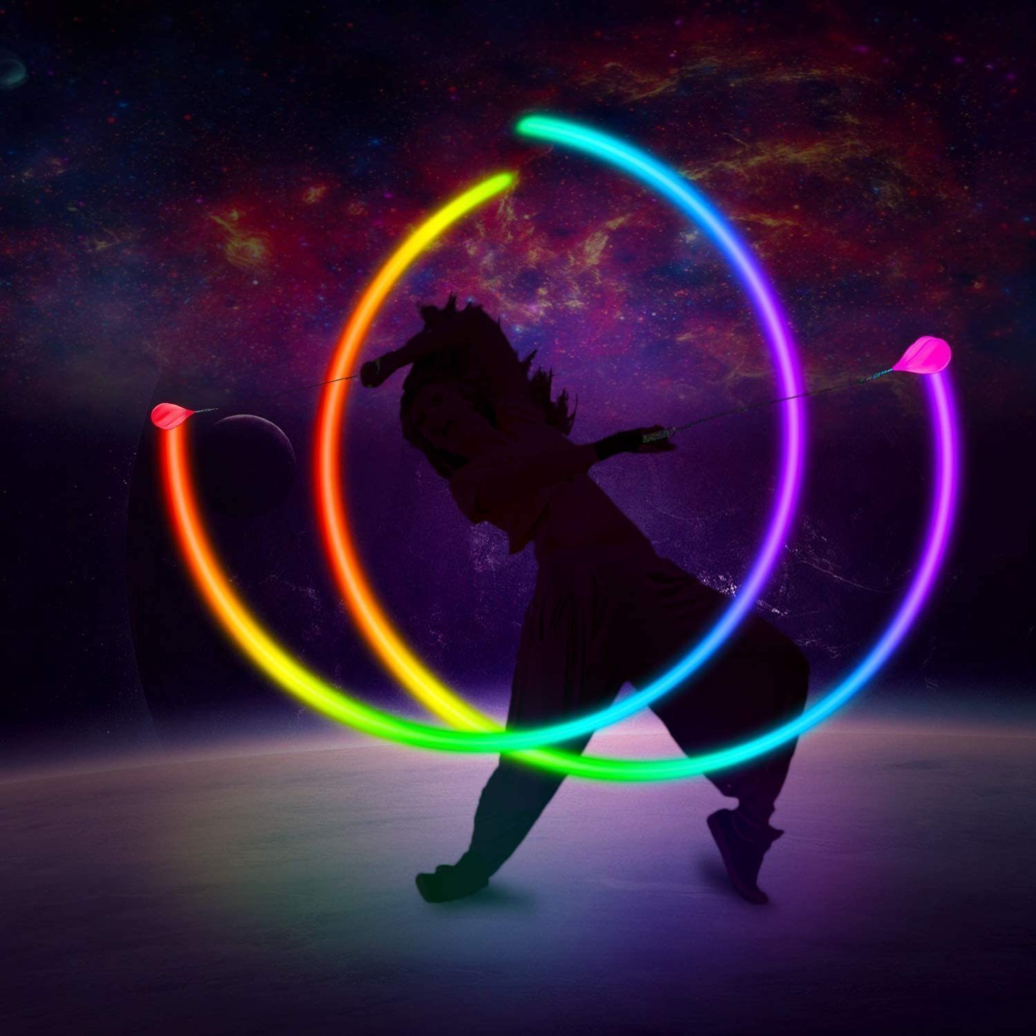 LED Light Up Ball with Adjustable Strap - High Flash Rotating