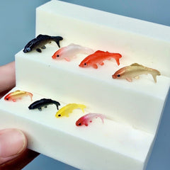 10pcs Mixed Koi Goldfish Plastic Dollhouse Fish Tank Aquarium Decor