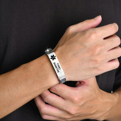 PU Silicone Stainless Steel Bracelet for Casual Attire