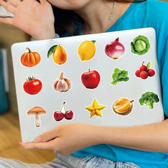 50pcs Fruit & Veggie Vinyl Stickers for Laptops Water Bottles