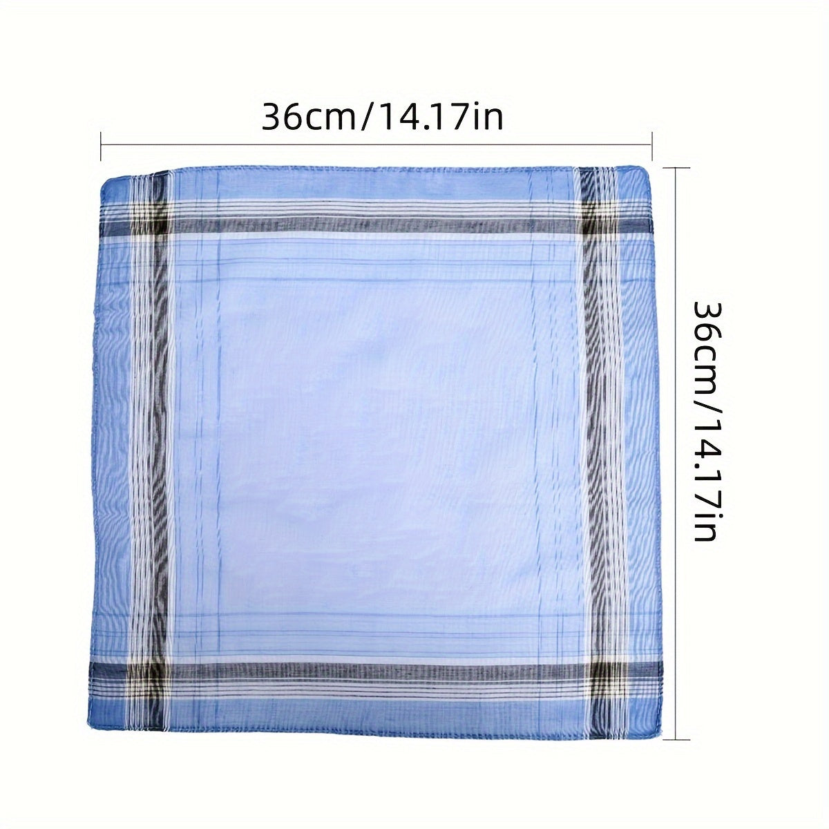 12pcs Men's Polyester Handkerchiefs Striped Checked Brown Pink Gray Soft