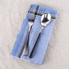 12pcs Men's Polyester Handkerchiefs Striped Checked Brown Pink Gray Soft