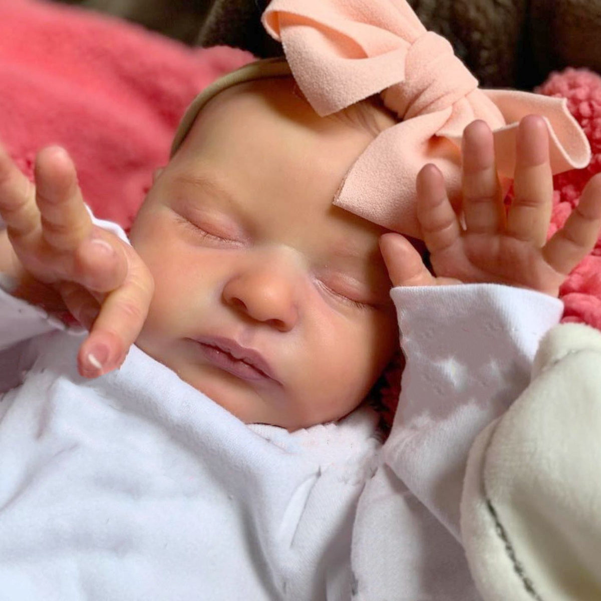20in Reborn Baby Doll Pink 3D Skin Cloth Body Newborn Bebe Girl Print