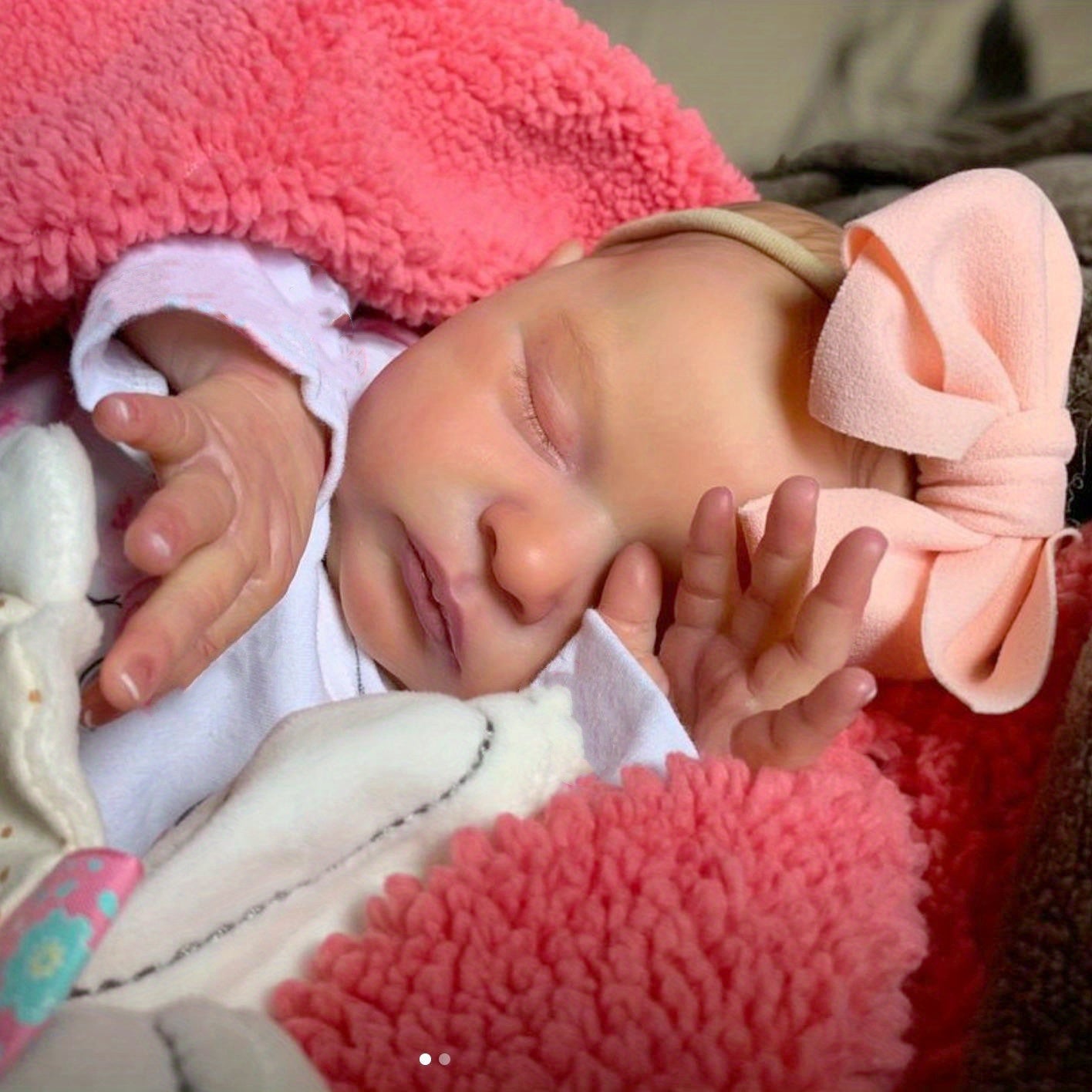 20in Reborn Baby Doll Pink 3D Skin Cloth Body Newborn Bebe Girl Print