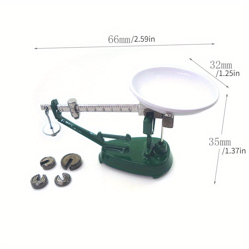 Mini Mechanical Platform Scale Green Metal Old fashioned Disc Scale ...