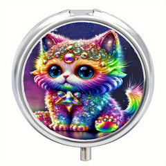 Cat Pill Box Pocket 3 Compartment Vitamin Pill Organizer