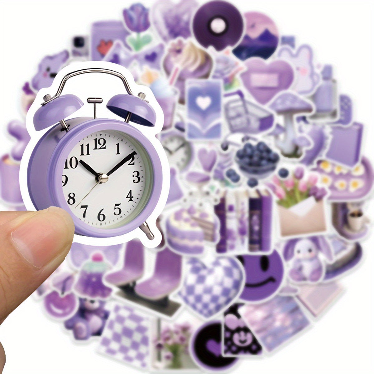 56pcs Purple Minimalist Sticker for Various Uses