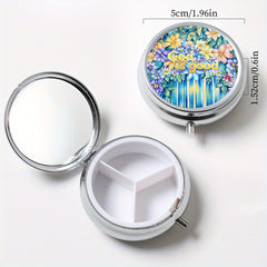 Faith Patterned Pill Boxes Set of 2 with 3 & 2 Compartments