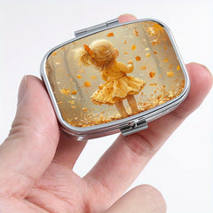 Qiulin Girl Pattern Medicine Box Portable Pill Box