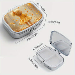Qiulin Girl Pattern Medicine Box Portable Pill Box