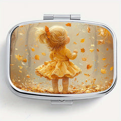 Qiulin Girl Pattern Medicine Box Portable Pill Box