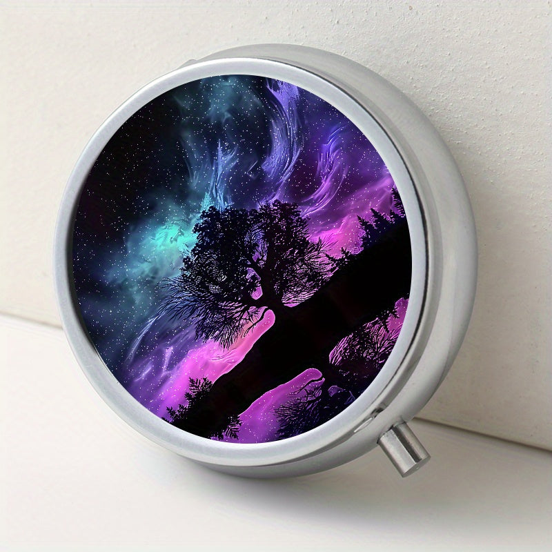 3 Compartment Pill Organizer Night Sky