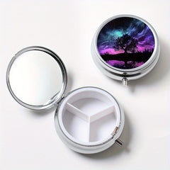 3 Compartment Pill Organizer Night Sky