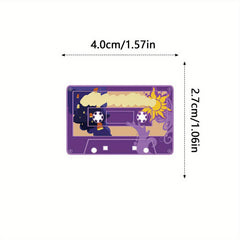 50pcs PVC Reusable Self Adhesive Cartoon Cassette Tape Stickers