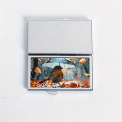 Bird Pattern Printed Rectangular Medicine Box 7 Compartment Pill Box