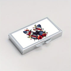 Butterfly Pattern 7 Compartment Pill Box for Travel