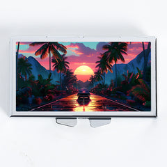 Highway Sunset Pattern Rectangular Medicine Box 7 Compartment Pill Box