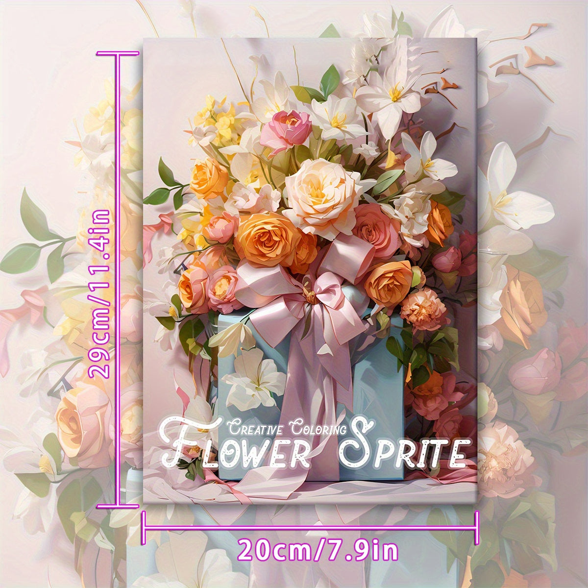 Flower Elf Coloring Book Deluxe Edition Emotional Release Gift 22 Pages 29x20cm