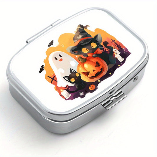 Portable Pill Organizer Metal Medicine Box for Travel Sports & Daily Use