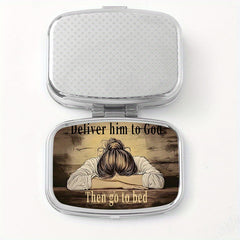 Sleeping&Printing 2 Compartment Pill Box Mini Medicine