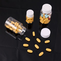 6pcs Clear Pill Bottle 30ml 80ml Empty Plastic Containers Sample Jar with Caps