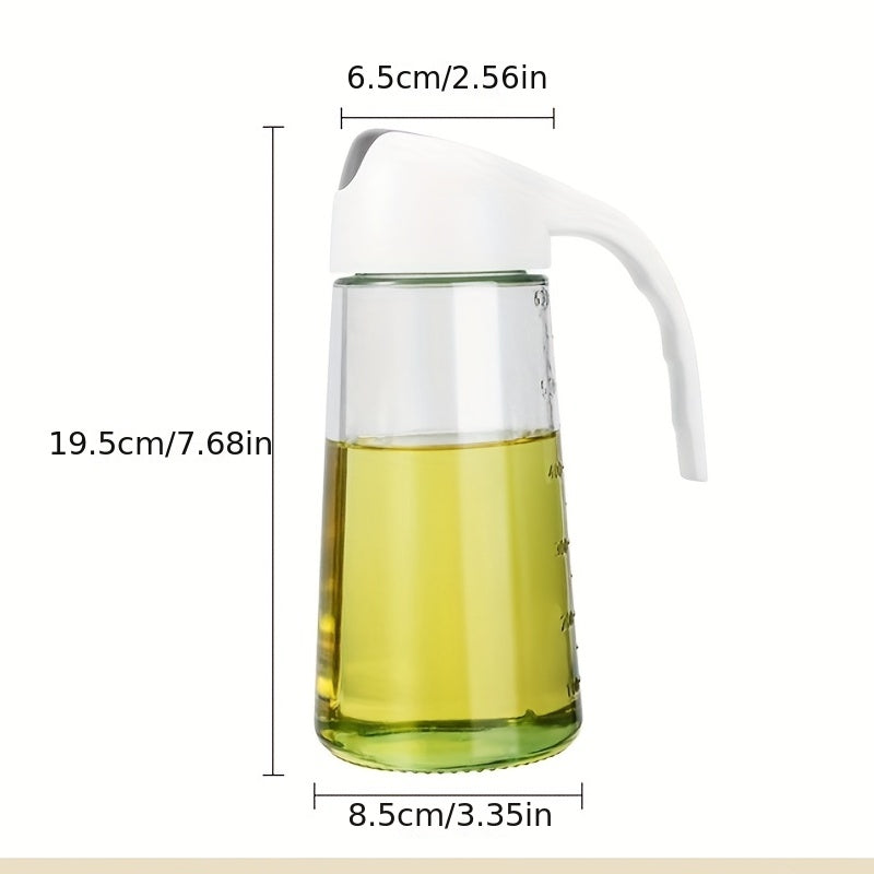 2pcs Glass Dispenser Bottle BPA Leak-proof Pot Storage Seasoning Vinegar