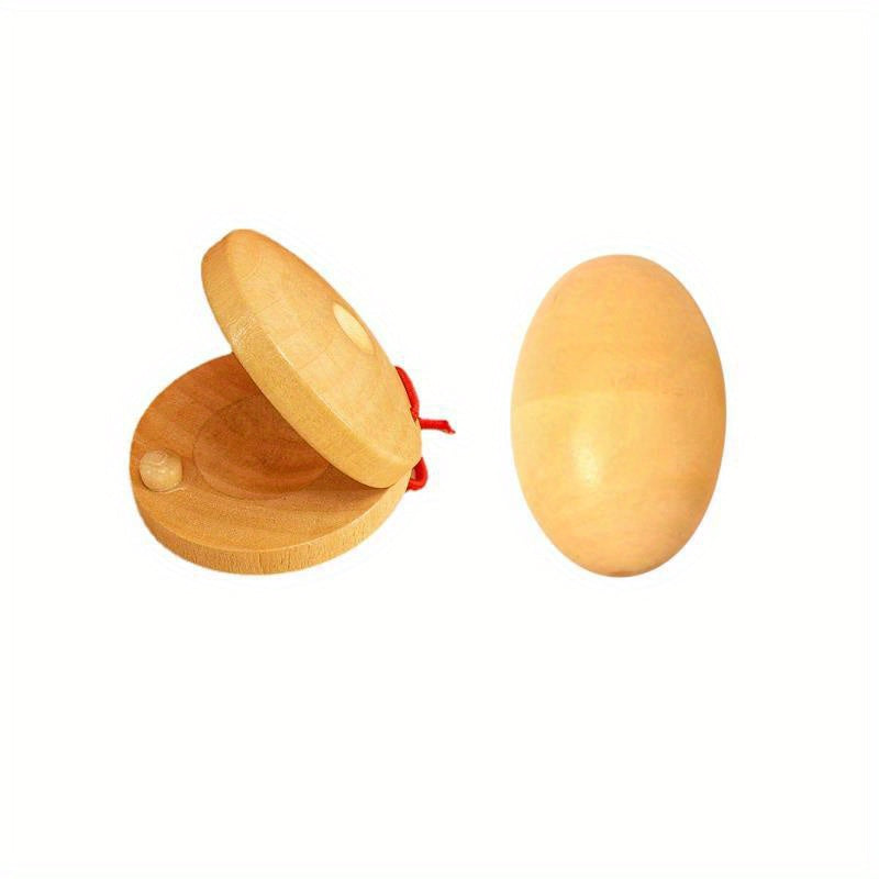 Red Percussion Rattle & Sand Egg Combo for Kids