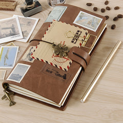 Vintage Business Strap Notebook Carry On Budget Book 144 Pages