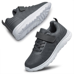 Girl's Woven Running Shoes with Hook Loop Fastener
