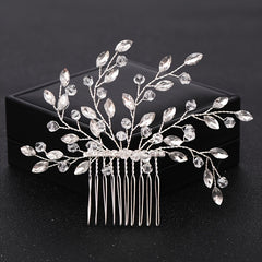 Perpetual Bride Wedding Hair Comb Alloy Crystal Side Comb Hair Accessories