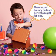 10Pcs Rainbow Bouncy Balls Kids Party Favors Birthday Christmas Gift
