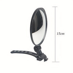 360 Degree Rotating Bike Mirror for Rear View Safety Universal Handlebar Mount