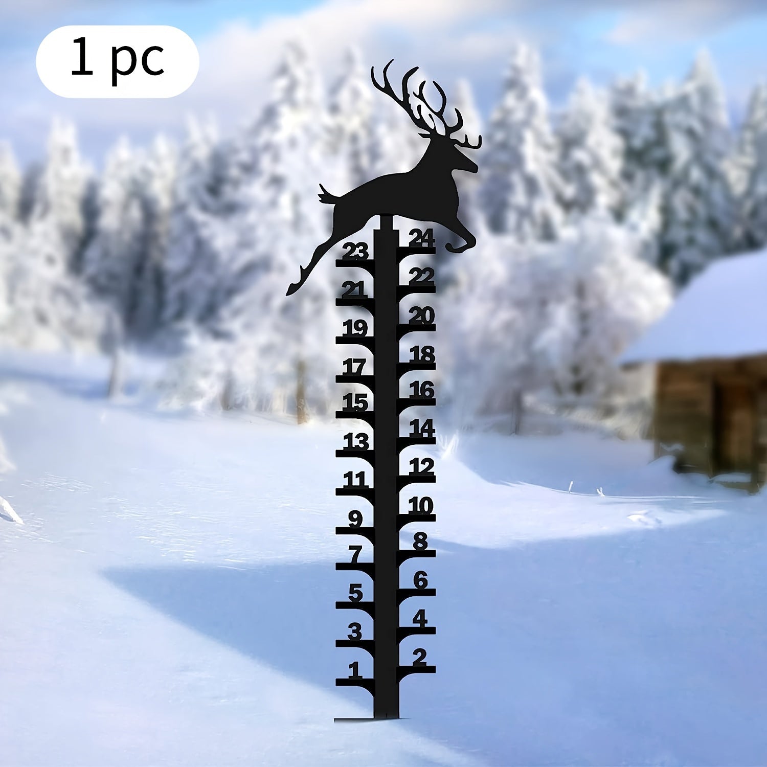 Creative Elk Metal Snow Gauge Large Iron Snow Measuring Ruler