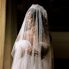 Vintage Bridal Veil Wedding Hair Accessory Classic Ceremony Veil for Brides